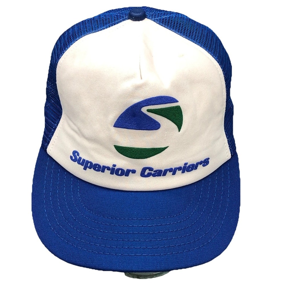 Vintage Superior Carriers Trucker Hat Cap Made In USA Trucking 80s 90s SnapBack